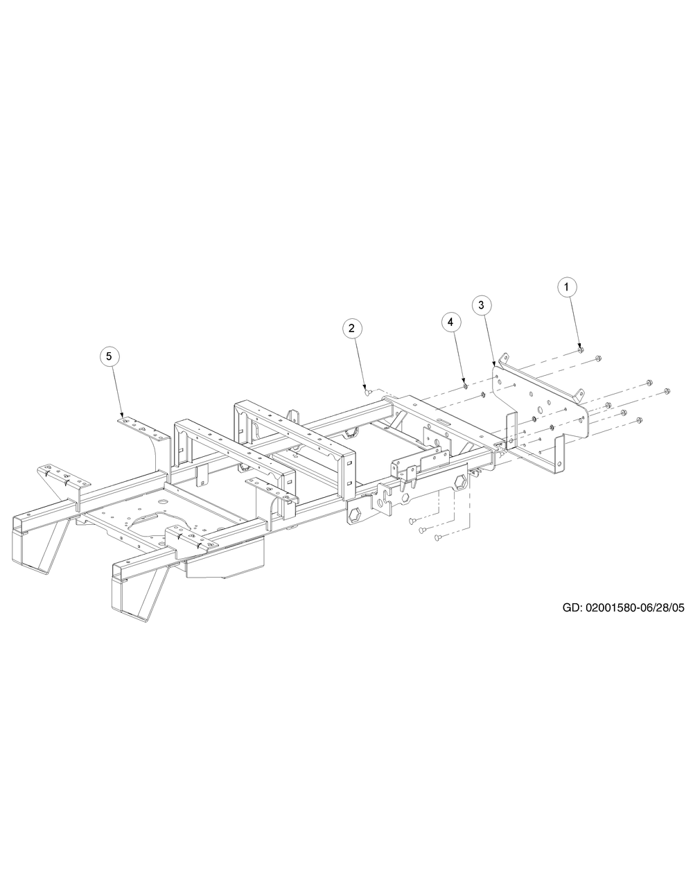 Frame Assembly Diagram and Parts List for Z-FORCE60 53AA5BBJ-53AA5BBJ710 Cub Cadet Lawn Tractor